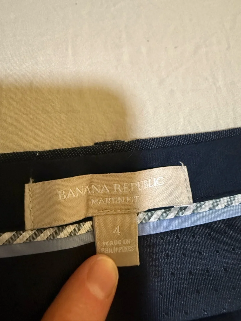 Banana Republic Navy Wide-Leg Women’s Jean Look Alike Trousers - Picture 3 of 5